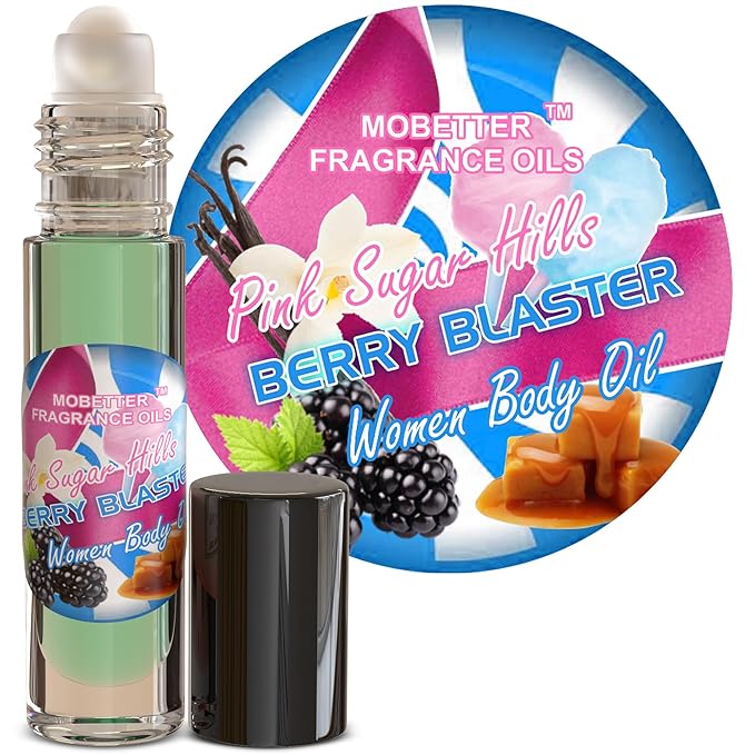MOBETTER FRAGRANCE OILS Pink Sugar Berry Blaster Women Perfume Body Oil 1/3 oz roll on Glass Bottle