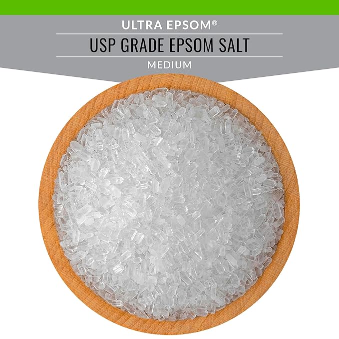SaltWorks Ultra Epsom Premium Bath Salt, Medium Grain, 2 Pound Bag