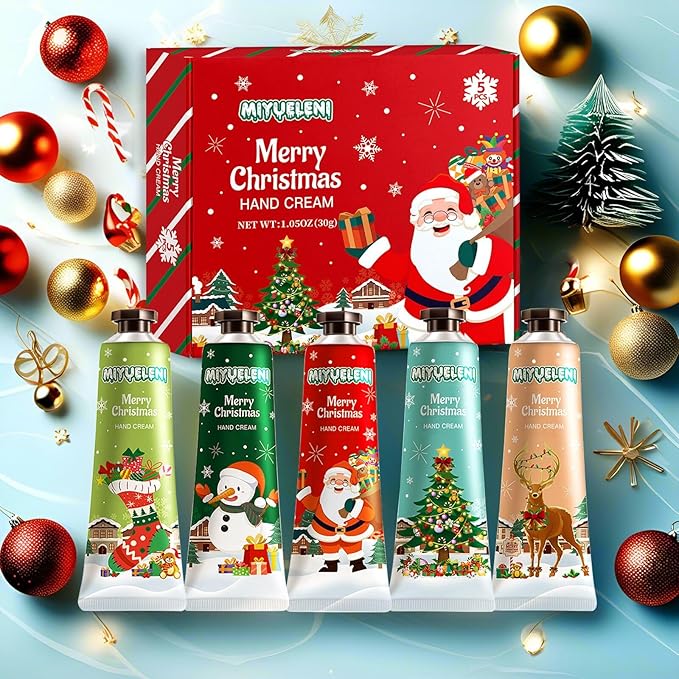 5 Pack Christmas Hand Lotion Gifts Set,Easter Basket Stuffers,Hand Cream for Women,teengirls,Mothers Day Gifts,Teacher Appreciation Gifts,Nurses Week Small Gifts30ml