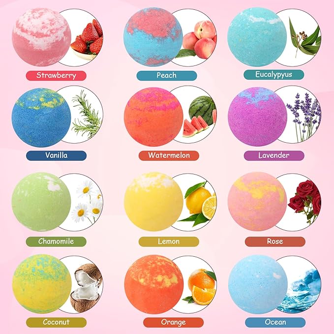 Bath Bombs for Kids with Surprise Inside Princess Toys Natural Bath Bombs Handmade Spa Organic Bubble Bath Bomb Bath Fizzy with Jewelry Set Girls Birthday Christmas Gift