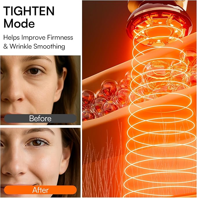 INIA 3-in-1 Red Light Therapy for Face and Neck Beauty Device for Puffiness & Skin Firming Skincare Tool