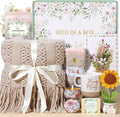 Self Care Gifts for Women Birthday Spa Care Package, Get Well Soon Sympathy Gift Baskets, Inspirational Mothers Day Gifts for Mom Wife Sister Grandma, Thinking of You Hug In A Box Sunflower Gifts