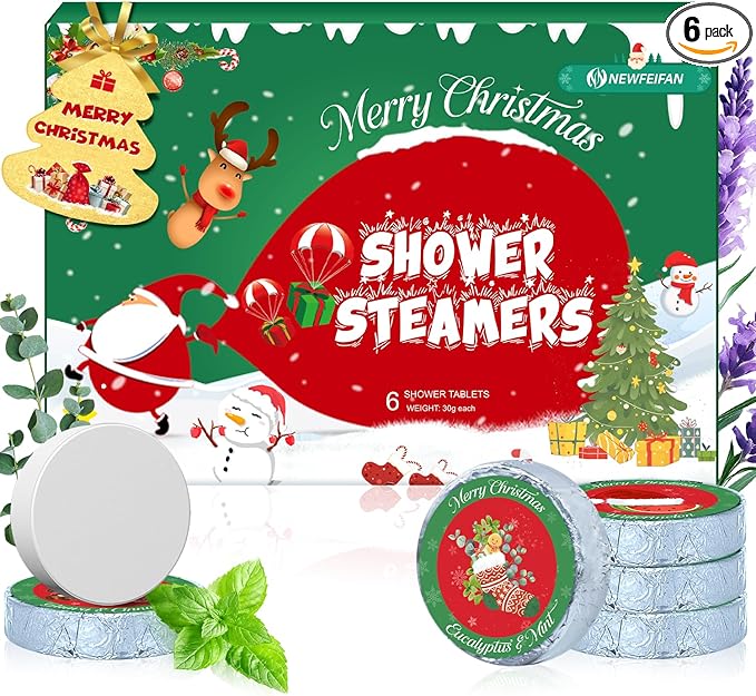 Easter Shower Steamers Aromatherapy Gifts for Women Men, 6-Pack Natural Essential Oils, Spa Steamer Self Care & Stress Relief Bath Bombs Neighbors Colleagues, Easter Basket Stuffers for Friend/Family