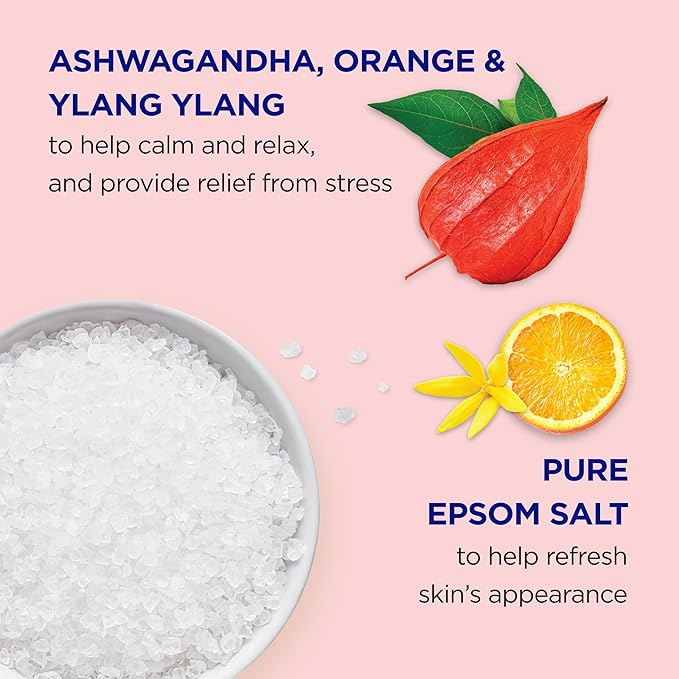 Dr Teal's Epsom Salt Magnesium Soak, Ashwagandha & Essential Oils, 3 lbs