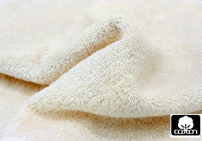 Cotton Craft Ultra Soft 12 Pack Wash Cloths 12x12 Ivory Weighs 2 Ounces Each - 100% Pure Ringspun Cotton - Luxurious Rayon Trim - Ideal for Everyday use - Easy Care Machine wash