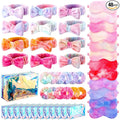 Kajaia 48 Pcs Spa Party Supplies for Girls Spa Party Favor Sleepover Slumber Supplies for Women Headband Eye Mask Hair Scrunchies Toiletry Bag(Colorful,Cute)