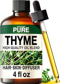 100% Pure Thyme Oil - 4 Fl Oz Thyme Essential Oil for Hair, Skin, Diffuser, Aromatherapy & DIY Soap Making Scent