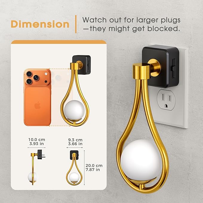 Briignite LED Night Light, Night Lights Plug into Wall, 0-100LM Dimmable Nightlight, 330° Rotating with Dusk to Dawn Sensor, Adjustable Brightness for Kids, Bathroom, Bedroom, Hallway, Stairway