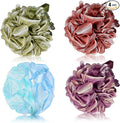Yoget Bath Loofah Sponge, 4 Color 60G Loofah Exfoliating Body Scrubber, Exfoliate, Cleanse, Soothe Skin