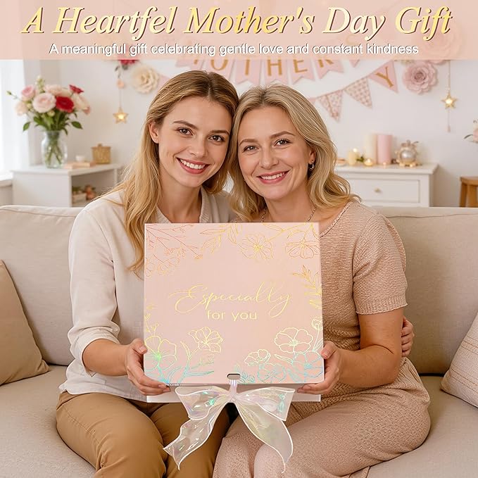 Spa Gifts for Women Bath Gift Set, Rose Relaxing Spa Gift Baskets Home Bath Set Self Care Kit Care Package Thank You Birthday Mothers Day Easter Gifts for Women Her Mom Sister Friends Teen Girls Wife
