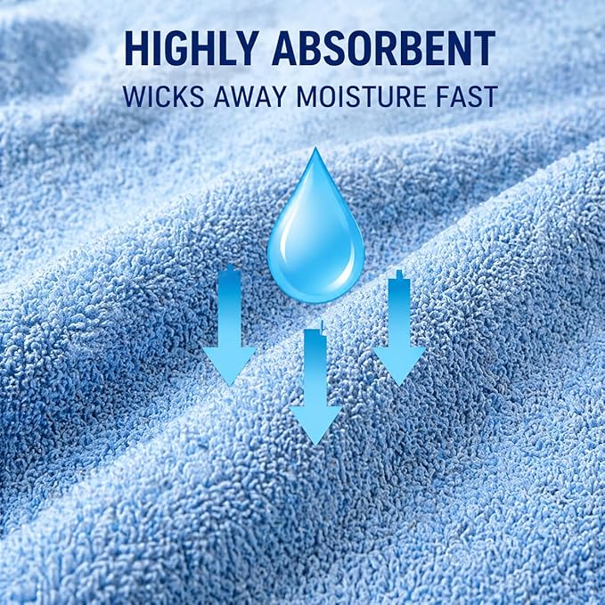 SEISSO 4 Pack Extra Large Bath Towels 63"x35", Bath Sheets for Sensitive Skin 70% Polyester 30% Viscose Fiber from Bamboo, Super Soft, Highly Absorbent & Quick Dry, Oversized Shower Towels