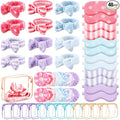Kajaia 48 Pcs Sleepover Party Supplies for Girls Slumber Party Supplies for Women Spa Headband Favor Mask Scrunchies Bag(Macaron,Sweet)
