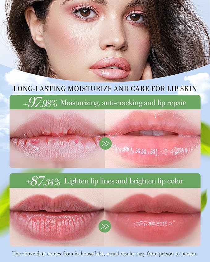 Lip Balm Set-8pcs Avocado Hydrating Lip Balm, Moisturizing Soothing Care Lip Moisturizer, Improve Dry & Chapped Lips, Colorless Non-Sticky Lip Primer, Women's Day Lip Care Gift Kit for Women Girl