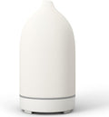 Essential Oil Diffusers,Handmade Ceramic Aromatherapy Diffuser for Room and 9 Colors Night Light for Home,Auto-Off (White)