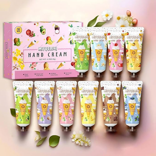 10 Pack Hand Cream Gift Set,Moisturizing Hand Lotion Travel Size,Gifts for Women,Teen girls, Easter Basket Stuffers,Mothers Day Gifts,Teacher Appreciation,Nurses Week, Small Gifts,Unisex