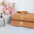 SUPERIOR Egyptian Cotton Pile Bath Sheet Set of 2, Ultra Soft Luxury Towels, Thick Plush Essentials, Absorbent Heavyweight, Guest Bath, Hotel, Spa, Home Bathroom, Shower Basics, Rust