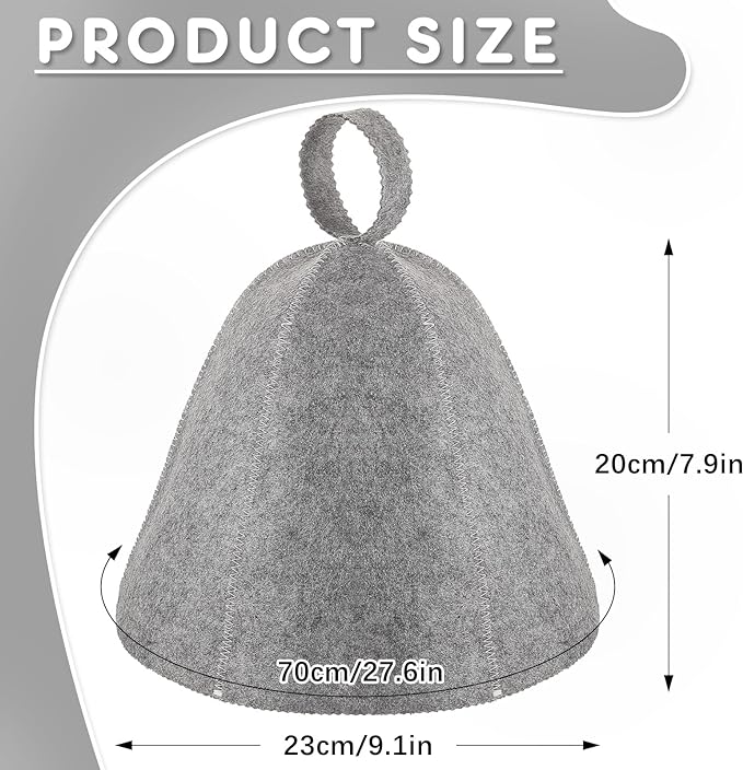 JaGely Sauna Hat for Men Women Sauna Hat Vaporarium Cap Russian Banya Cap for Bath House Accessories