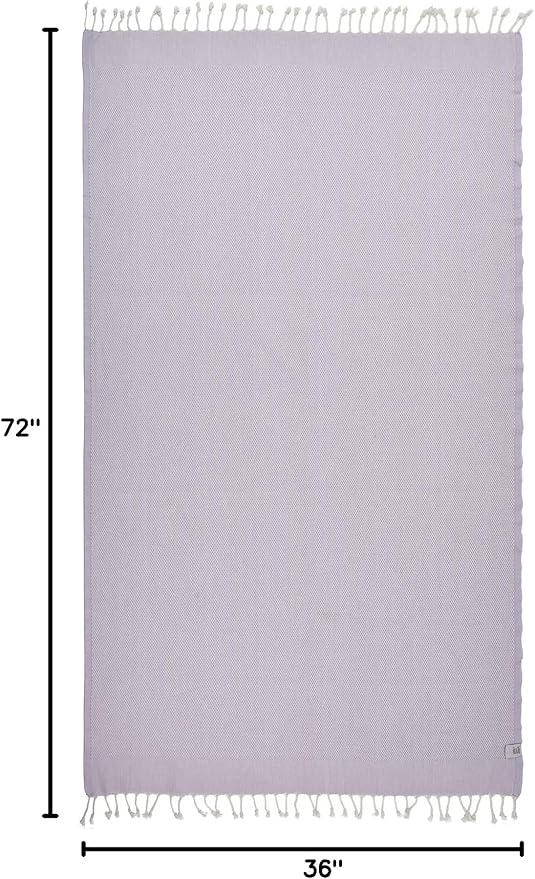 Beach Towel | Cotton Beach Towels, Easy to Carry, Sand Free, Highly Absorbent, Quick Dry, Turkish Towels for Travel Camping Bath Sauna Beach Gym Pool Yoga SPA by Lahammam, Akasya, Lilac