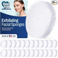 HartFelt Round Face Scrubber for Women | Reusable Facial Sponges for Daily Cleansing | Facial Exfoliating Pads for Removing Dead Skin, Dirt & Makeup | Use with Favorite Cream | Made in USA - 25 Count