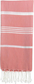 Beach Towel 100% Cotton Turkish Beach Towel Adult 38x70 Inch Pre-washed Absorbent Extra Large|Sand Free Quick Dry BathTowels|Lightweight Blanket|Travel Cruise Camping Spa Gym Yoga Towel|Coral Quartz