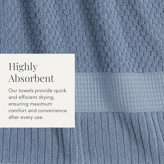 NY Loft 100% Cotton 2 Pack Bath Sheet Towel Set | Extra Large Oversize Bath Towels | Absorbent & Quick-Dry | Textured and Durable Cotton | Trinity Collection - Flint Stone