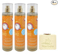 Bath & Body Works Whipped Coconut Milkshake 3 Pack Fragrance Mist Bundle with a Creamy Rose Bar Soap - Full Size