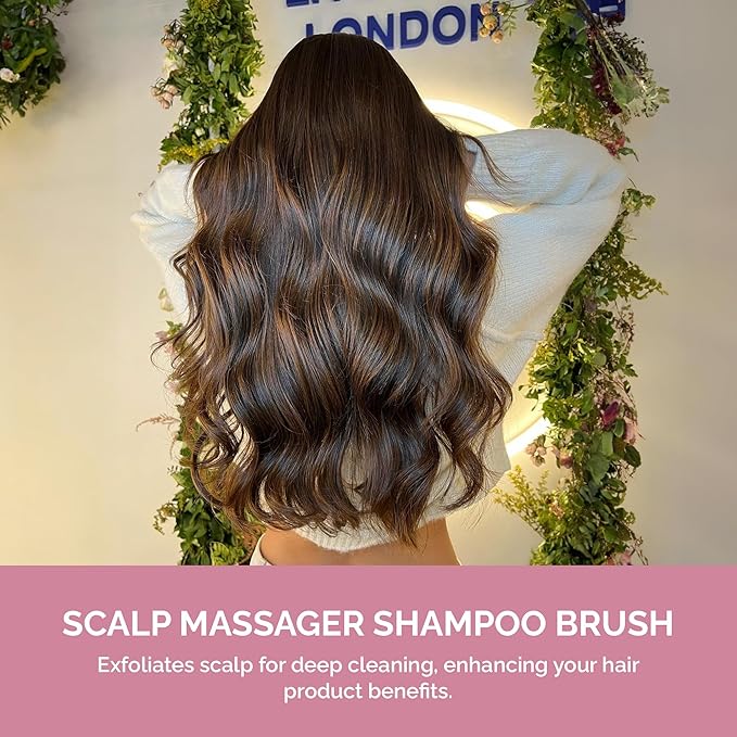 FUL Scalp Massager with Super Soft Silicone Brush for Hair Growth and Exfoliating Scalp, Ideal Scalp Massager Hair Growth Tool and Scalp Brush for Stimulating Hair and Cleansing (Pink)