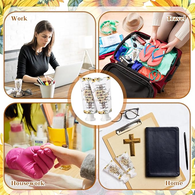 50 Pack Christian Hand Lotion Bulk Gifts for Women Mother's Day Gifts Bible Mini Travel Hand Lotion for Women Church Appreciation(Stylish)