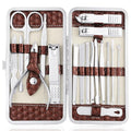 Nail Clippers Set 18 Pieces Stainless Steel Manicure Kit, Professional Grooming Kits, Nail Care Tools with Luxurious Travel Case