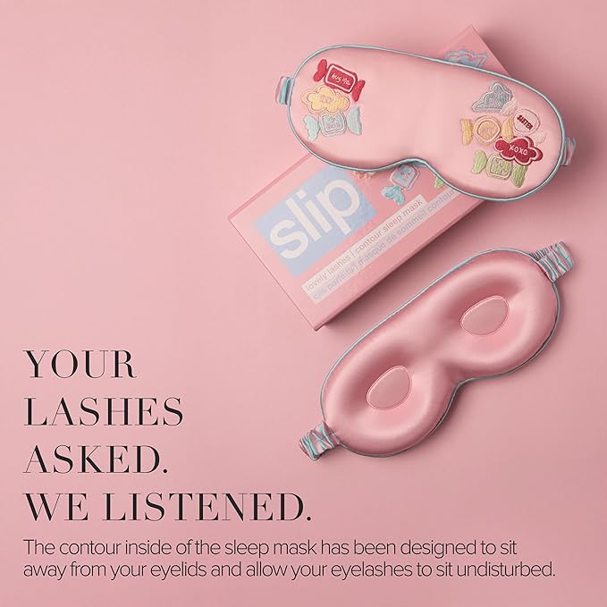 slip Besties Contour Sleep Mask | Pure Silk, 100% Mulberry Silk | Contoured Design | Soft, Gentle on Skin, Adjustable Strap for Perfect Fit | Ideal for Restful Sleep