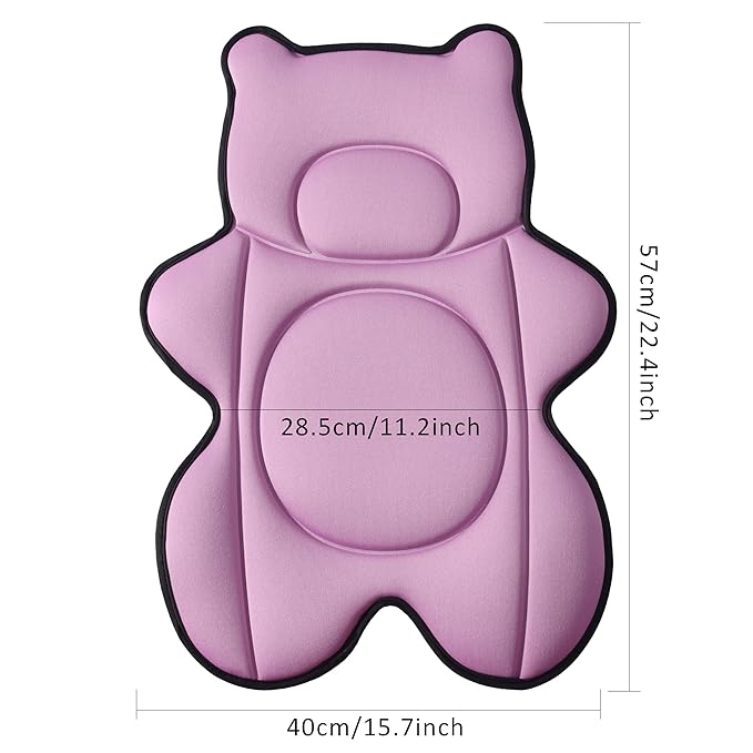 Infant Baby Bath Cushion,Fits Inside Most Baby Bathtubs, Breathable Soft Baby Bath Support Seat,Baby Bath Pad Bath Pillow for Bathtub,Newborn Bath Mat with 4 Suction Cups (Pink)