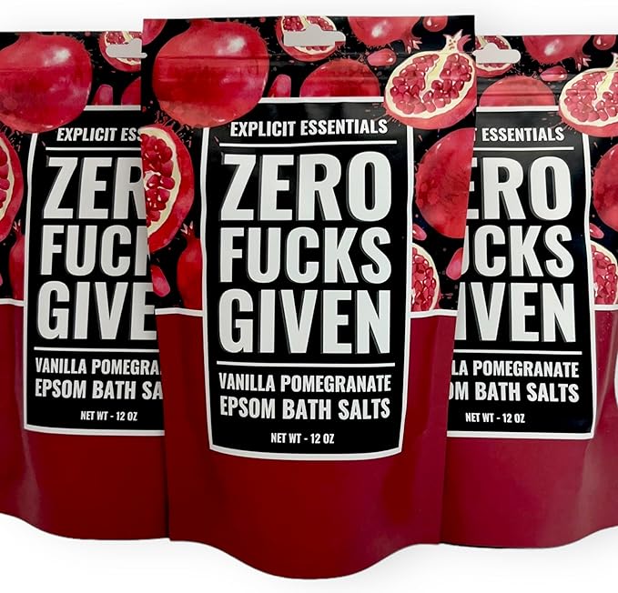 Explicit Essentials Vanilla Pomegranate Epsom Bath Salts, 12 oz