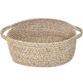 ABenkle Small Basket with Handles - Decorative Durable Rope Woven Storage Bin Shelf Storage Organizer Cube, Easter Baby Gift Basket, 12"x8"x5"