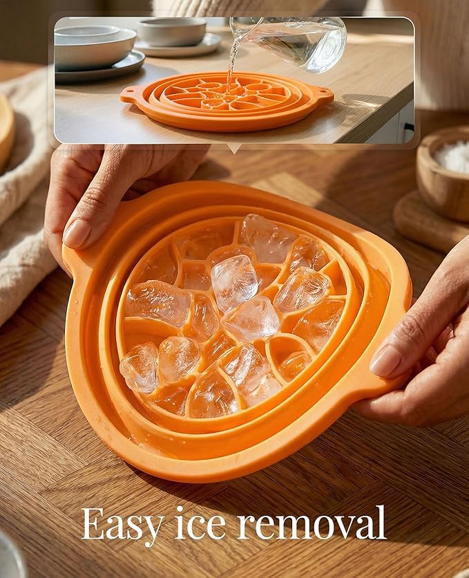 Face Ice Bath Bowl with Built-in Ice Tray, Foldable Silicone Face Bowl for Ice, Durable Ice Facial Bowl for Cold Plunge Therapy, Skin Tightening, Acne Relief, Spa Tool for Home, Travel