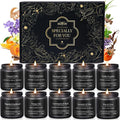 10 Pack Scented Candles for Men, Masculine Candle Gift Set with Woody & Fresh Scents, Soy Wax Aromatherapy Candles for Home, Gifts for Him, Boyfriend, Father's Day