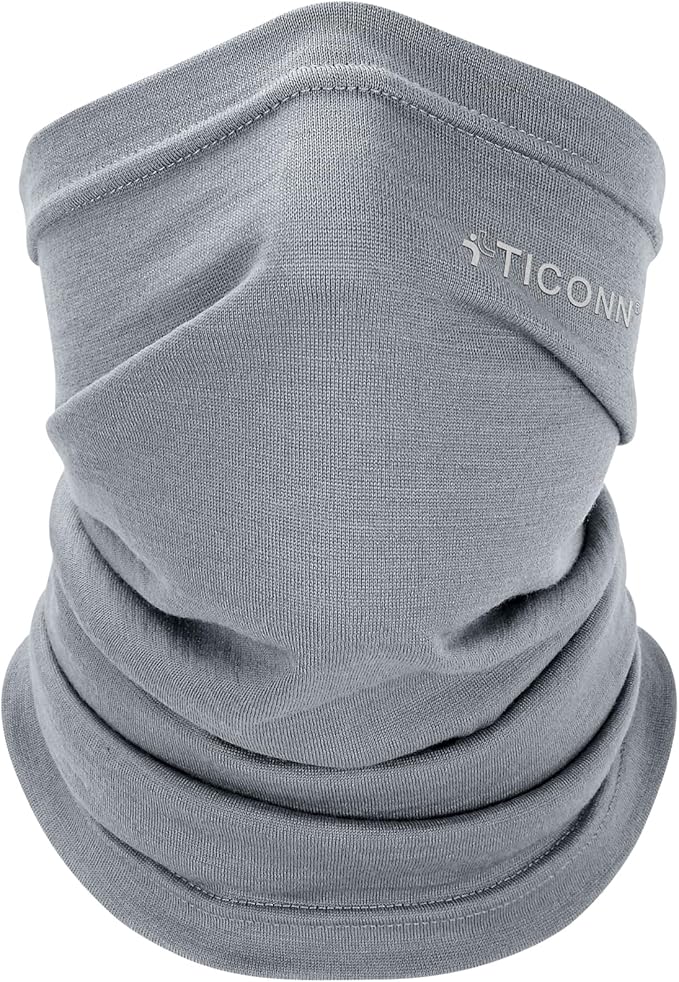 TICONN Neck Gaiter Face Cover Scarf, Neck Warmer Breathable Sun & Wind-proof for Skiing Fishing Hiking Cycling