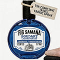 Travel Fabric Refresher Spray – Odor Eliminator & Wrinkle Release, TSA Approved 40ml for Gym Hotel Office Clothes Sofa Curtains, Fig Samana Scent – Boudart Labs