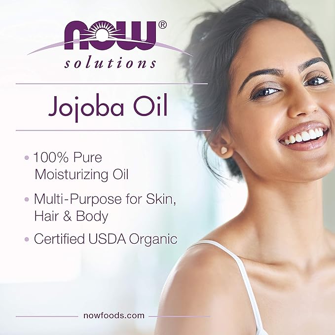 NOW Solutions Organic Jojoba Essential Oil,4-Ounce,(Pack of 2)
