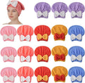 18 Pcs Hair Drying Caps with Cute Bow Fast Drying Soft and Absorbent Wet Hair Towel Wrap Turban Wraps for Girls and Women