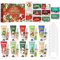 JAOJAO Christmas Lip Balm Bulk, Christmas Hand Cream with Organza Bag and Thank You Card Gentle Nourishing Xmas Gifts for Women Girlfriend Wife Mother Colleague Teacher, Set of 40