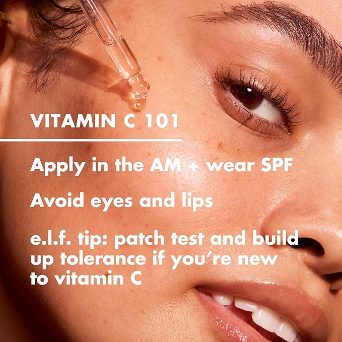 e.l.f. SKIN Bright Icon Vitamin C + E + Ferulic Face Serum Mini, Brightening & Soothing with 15% Vitamin C, Vegan & Cruelty-Free
