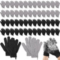 Didaey 104 Pcs Exfoliating Glove Bulk Shower Gloves with Hanging Loop Exfoliating Body Scrubber Dead Skin Remover for Body Bath Beauty Spa Massage Scrubs Men Women Bathing(Black,Grey)