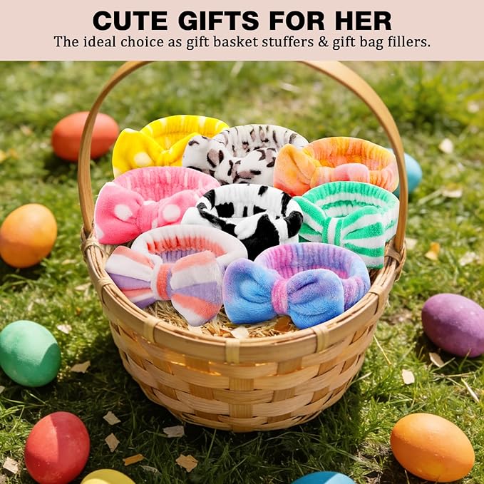 YOOVR 8pcs Spa Headband, Mothers Day Gifts Bulk, Stocking Stuffers for Teen Girls Women, Skincare Makeup Face Wash Headband, Hair Accessories for Girls, Party Favors for Adult, Easter Baskets Stuffers