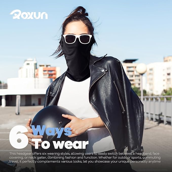 ROXUN Ski Mask Balaclava Shiesty, Motorcycle Summer Cooling Breathable UV Protector for Men/Women