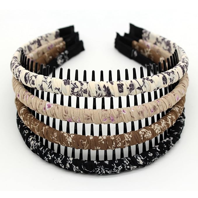 JOBAND headbands for women non slip hair bands for women's hair Zig Zag Headbands(pack of 4)