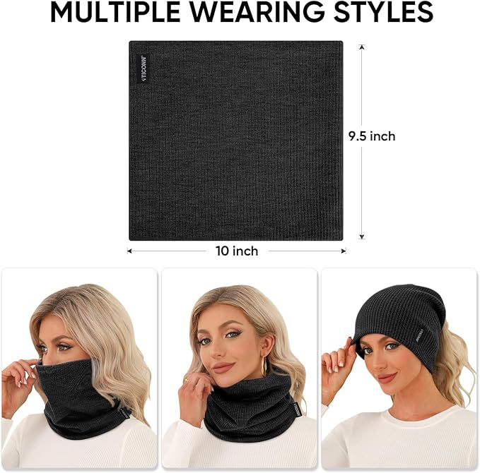 TICONN Neck Gaiter Face Cover Scarf, Neck Warmer Breathable Sun & Wind-proof for Skiing Fishing Hiking Cycling