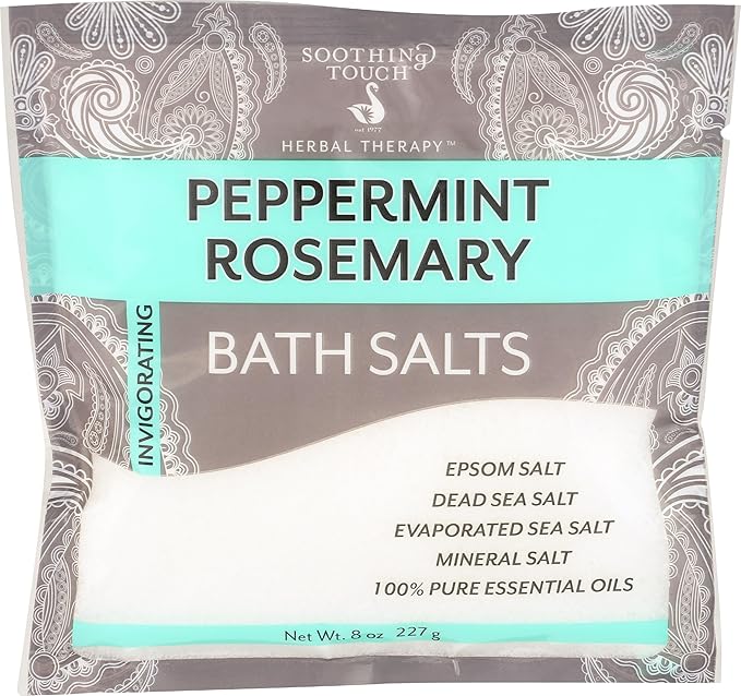 Soothing Touch Bath Salts Pouch, Peppermint Rosemary, 8 Ounce