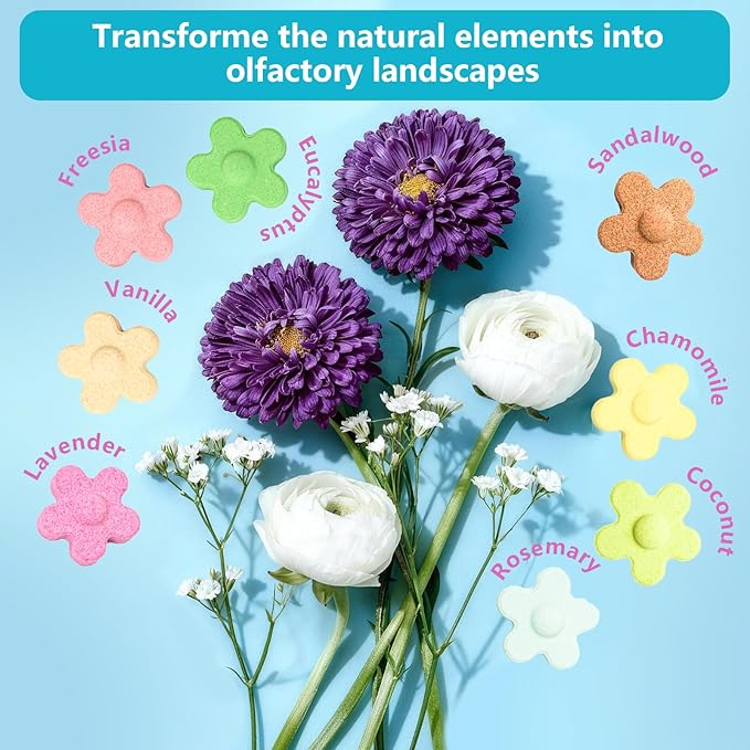 Aromatherapy Shower Steamers, Essential Oils Shower Tablets, Shower Melts, 15-Pack, 8 Assorted Scents, Mothers Day Gifts, Stocking Stuffers, Self Care Gift for Women, Mom, Her