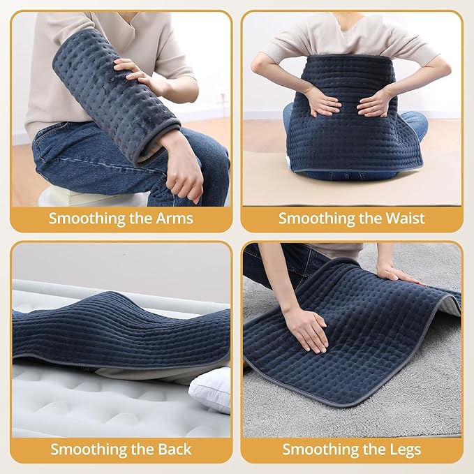 Heating Pad for Back Pain Relief, 17" x 33" Extra Large Heating Pads for Cramps,Electric Heating Pad with 6 Temperature Controller, Moist & Dry Heat, Auto Shut-Off, Soft Micro Plush, Machine Washable