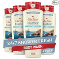 Old Spice Cleansing Body Wash for Men, 24/7 Shower Fresh with Lasting Scent, Cleanse & Refresh, Gentle on Skin, Vitamin B3, Harbor with Coastal Breeze + Driftwood Scent, 18 oz (Pack of 4)
